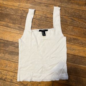 white forever 21 tank top, size medium.
